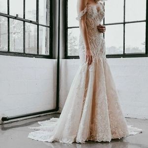 Wedding dress and cathedral veil